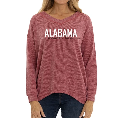 Women's Crimson Alabama Tide Bailey V-Neck Tri-Blend Tunic