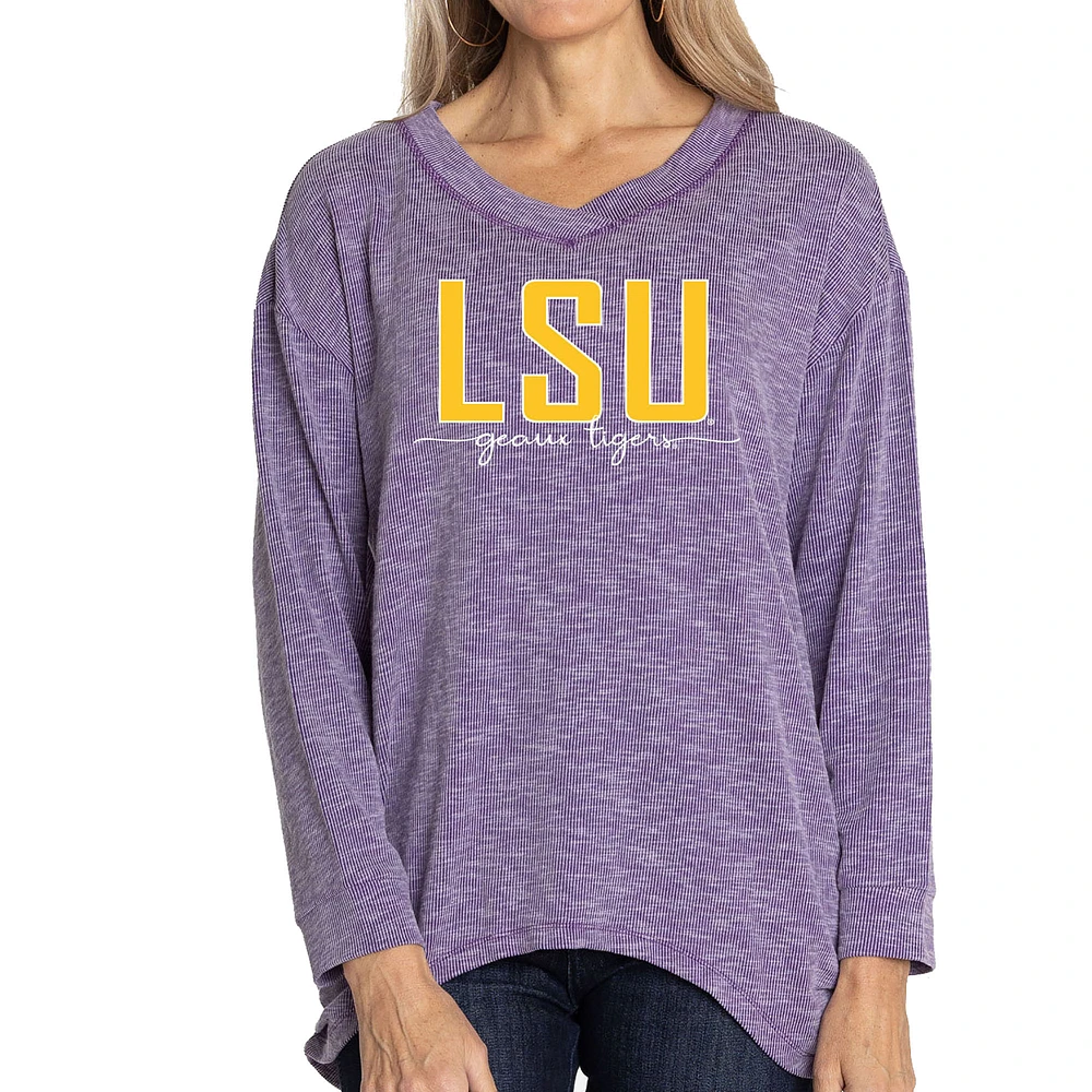 Women's Purple LSU Tigers Bailey V-Neck Tri-Blend Tunic