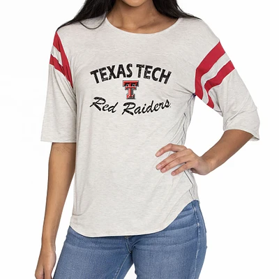 Women's Gray Texas Tech Red Raiders Sabrina Jersey T-Shirt