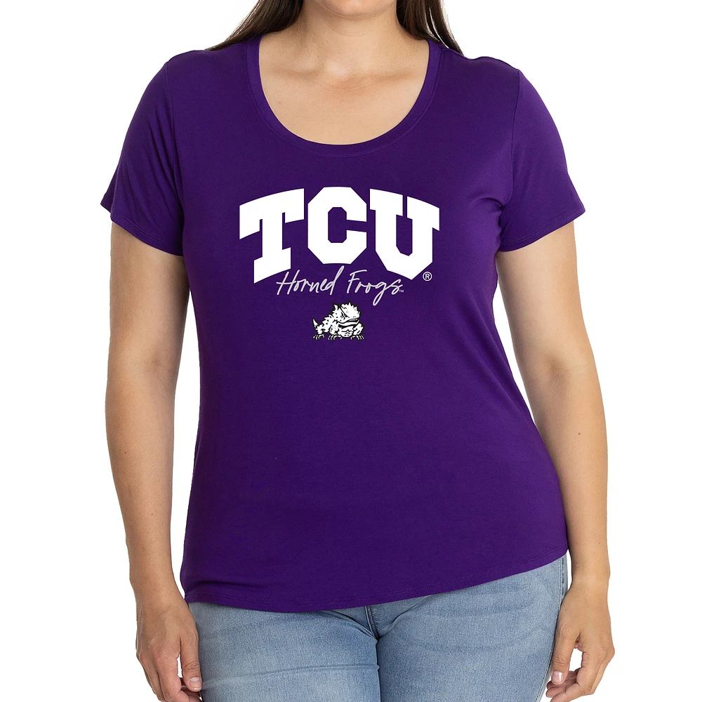 Women's Purple TCU Horned Frogs Scarlet Scoop Neck T-Shirt