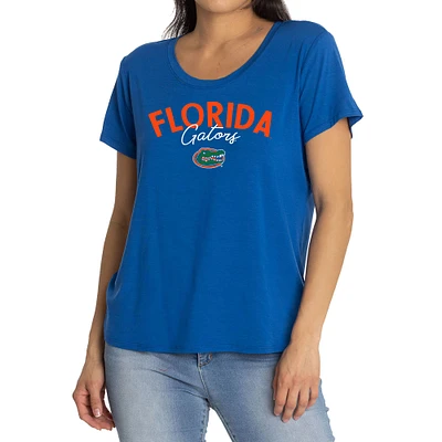 Women's Royal Florida Gators Scarlet Scoop Neck T-Shirt