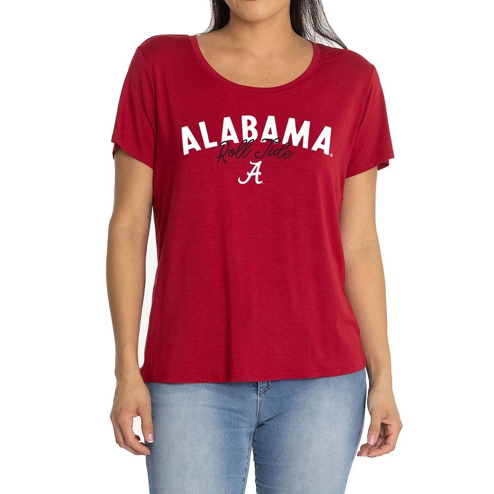 Women's Crimson Alabama Tide Scarlet Scoop Neck T-Shirt