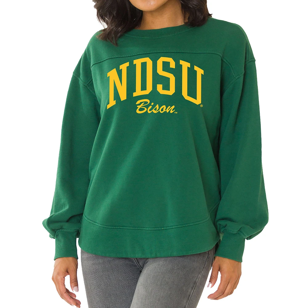Women's Green NDSU Bison Yvette Pullover Sweatshirt