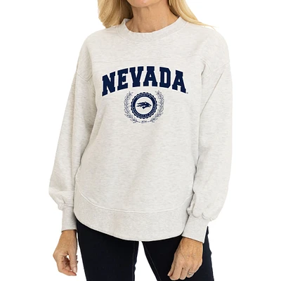 Women's Oatmeal Nevada Wolf Pack Yvette Pullover Sweatshirt