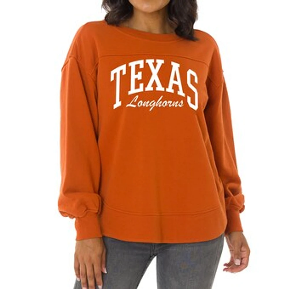 Women's Texas Orange Longhorns Yvette Pullover Sweatshirt
