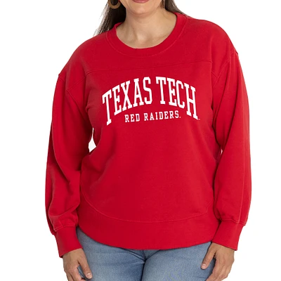 Women's Red Texas Tech Raiders Yvette Pullover Sweatshirt