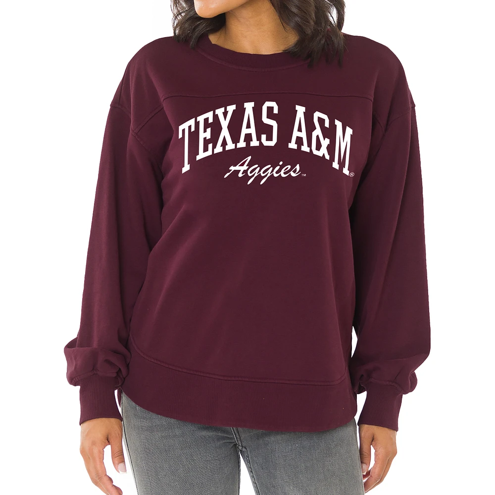 Women's Maroon Texas A&M Aggies Yvette Pullover Sweatshirt