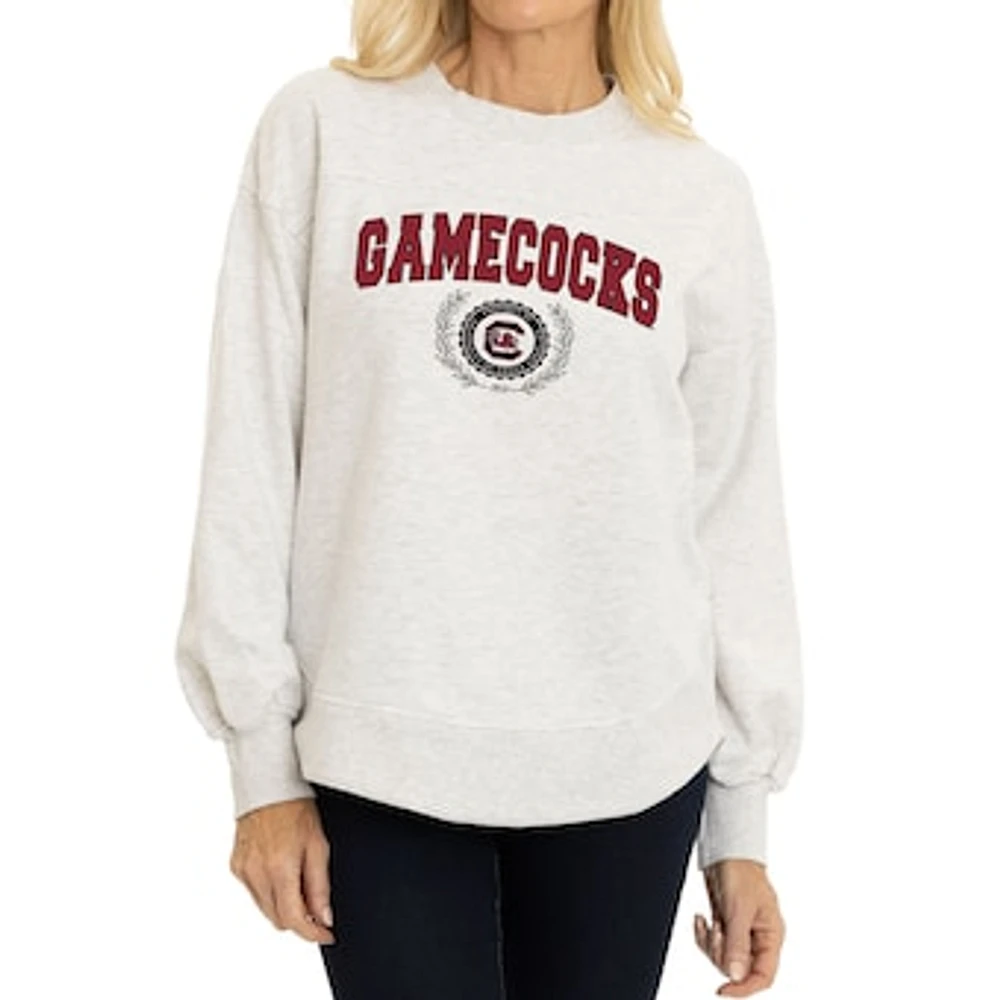 Women's Oatmeal South Carolina Gamecocks Yvette Pullover Sweatshirt