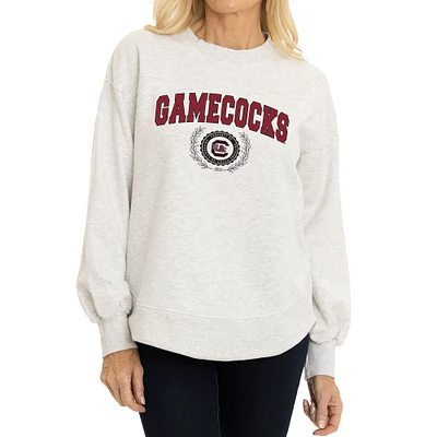 Women's Oatmeal South Carolina Gamecocks Yvette Pullover Sweatshirt