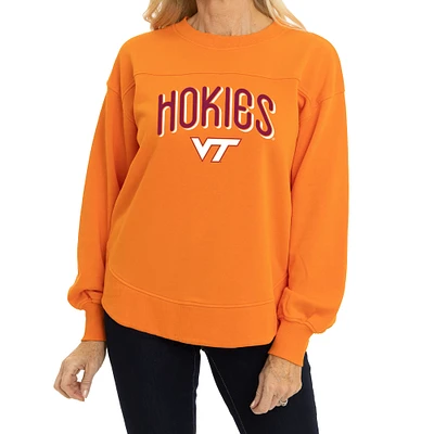 Women's Orange Virginia Tech Hokies Yvette Pullover Sweatshirt