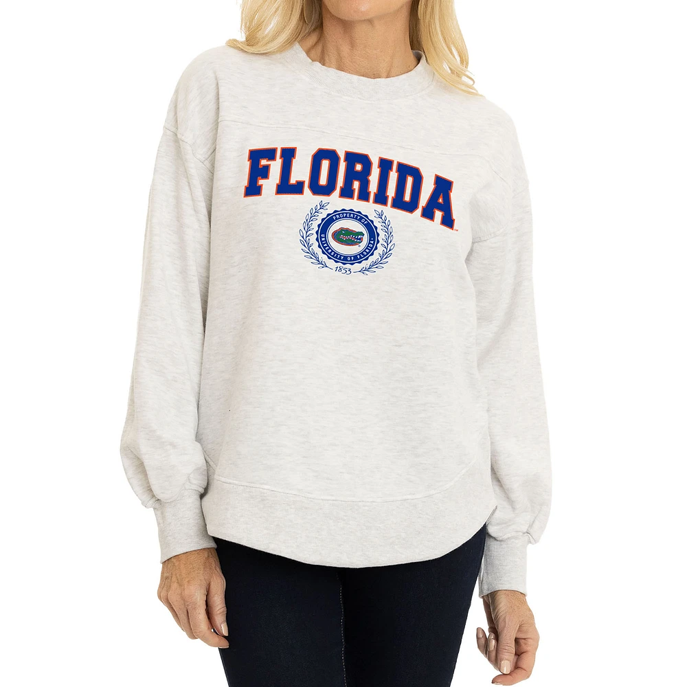 Women's Oatmeal Florida Gators Yvette Pullover Sweatshirt
