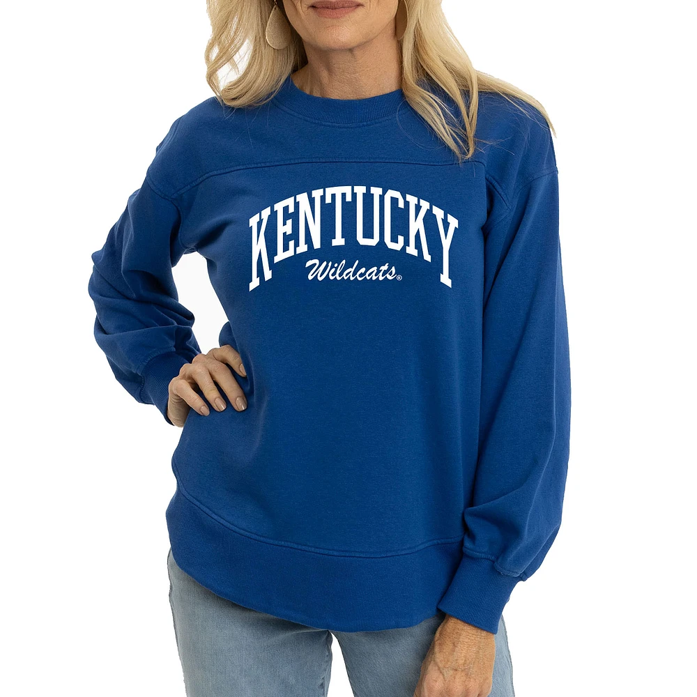 Women's Royal Kentucky Wildcats Yvette Pullover Sweatshirt