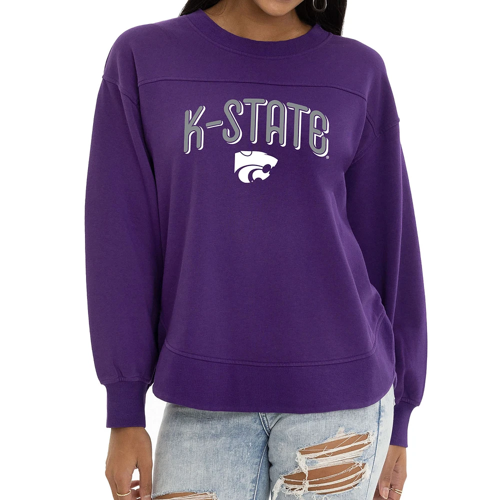 Women's Purple Kansas State Wildcats Yvette Pullover Sweatshirt