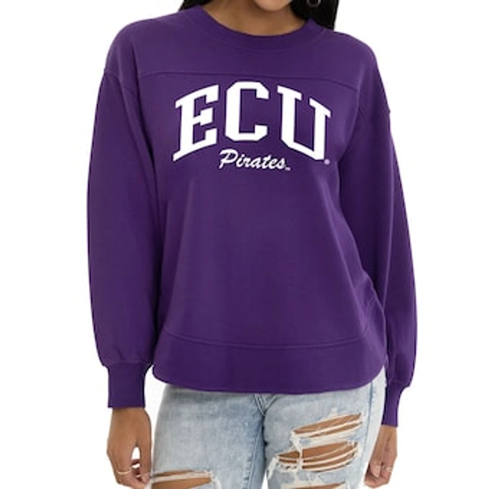 Women's Purple ECU Pirates Yvette Pullover Sweatshirt
