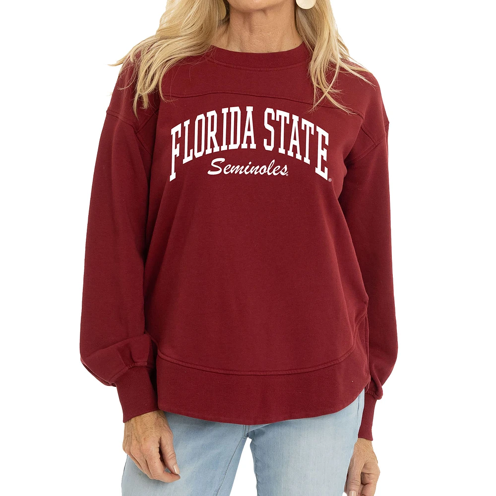 Women's Garnet Florida State Seminoles Yvette Pullover Sweatshirt
