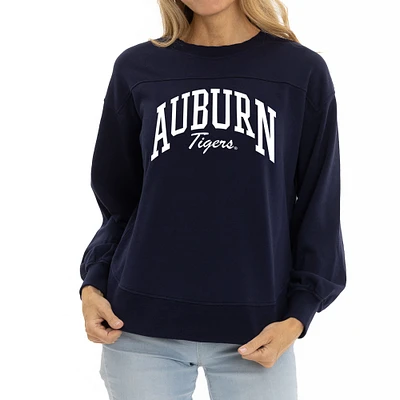 Women's Navy Auburn Tigers Yvette Pullover Sweatshirt