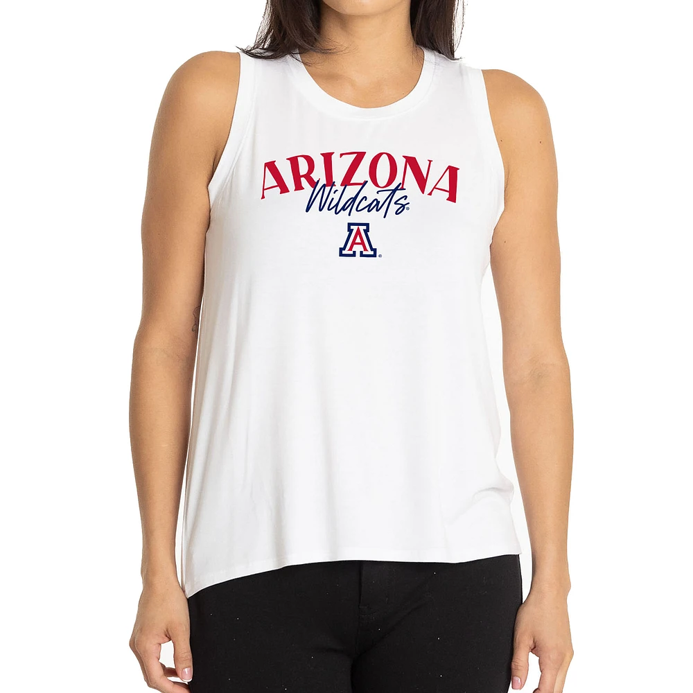 Women's White Arizona Wildcats Hannah High Neck Tank Top