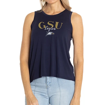 Women's Navy Georgia Southern Eagles Hannah High Neck Tank Top