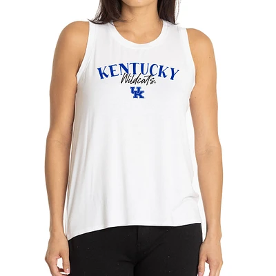 Women's White Kentucky Wildcats Hannah High Neck Tank Top