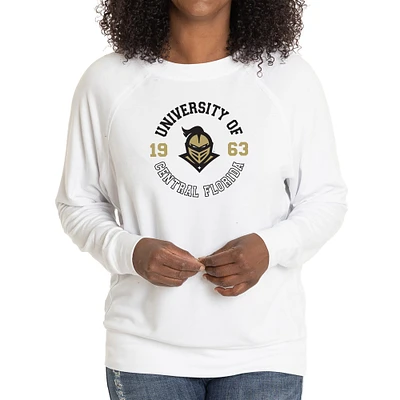 Women's White UCF Knights Rylee Raglan Tri-Blend Long Sleeve T-Shirt