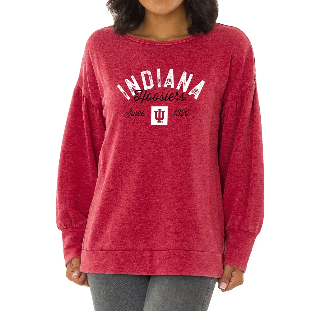 Women's Crimson Indiana Hoosiers Brooklyn Pullover Sweatshirt