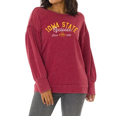 Women's Cardinal Iowa State Cyclones Brooklyn Pullover Sweatshirt