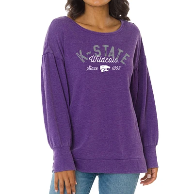 Women's Purple Kansas State Wildcats Brooklyn Pullover Sweatshirt