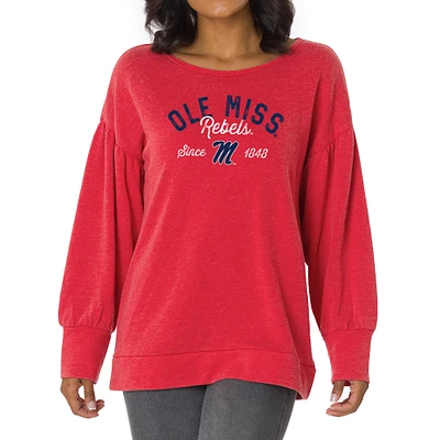 Women's Red Ole Miss Rebels Brooklyn Pullover Sweatshirt