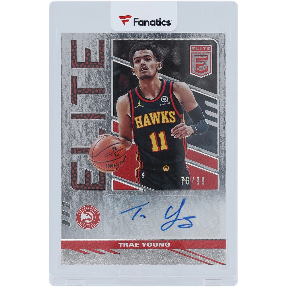 Trae Young Atlanta Hawks Autographed 2021-22 Panini Elite Elite #ES-TYG #76/99 Card