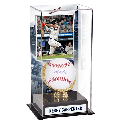 Kerry Carpenter Detroit Tigers Autographed Baseball and Sublimated Gold Glove Display Case with Image