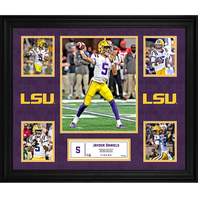 Jayden Daniels LSU Tigers Framed 5-Photo Collage