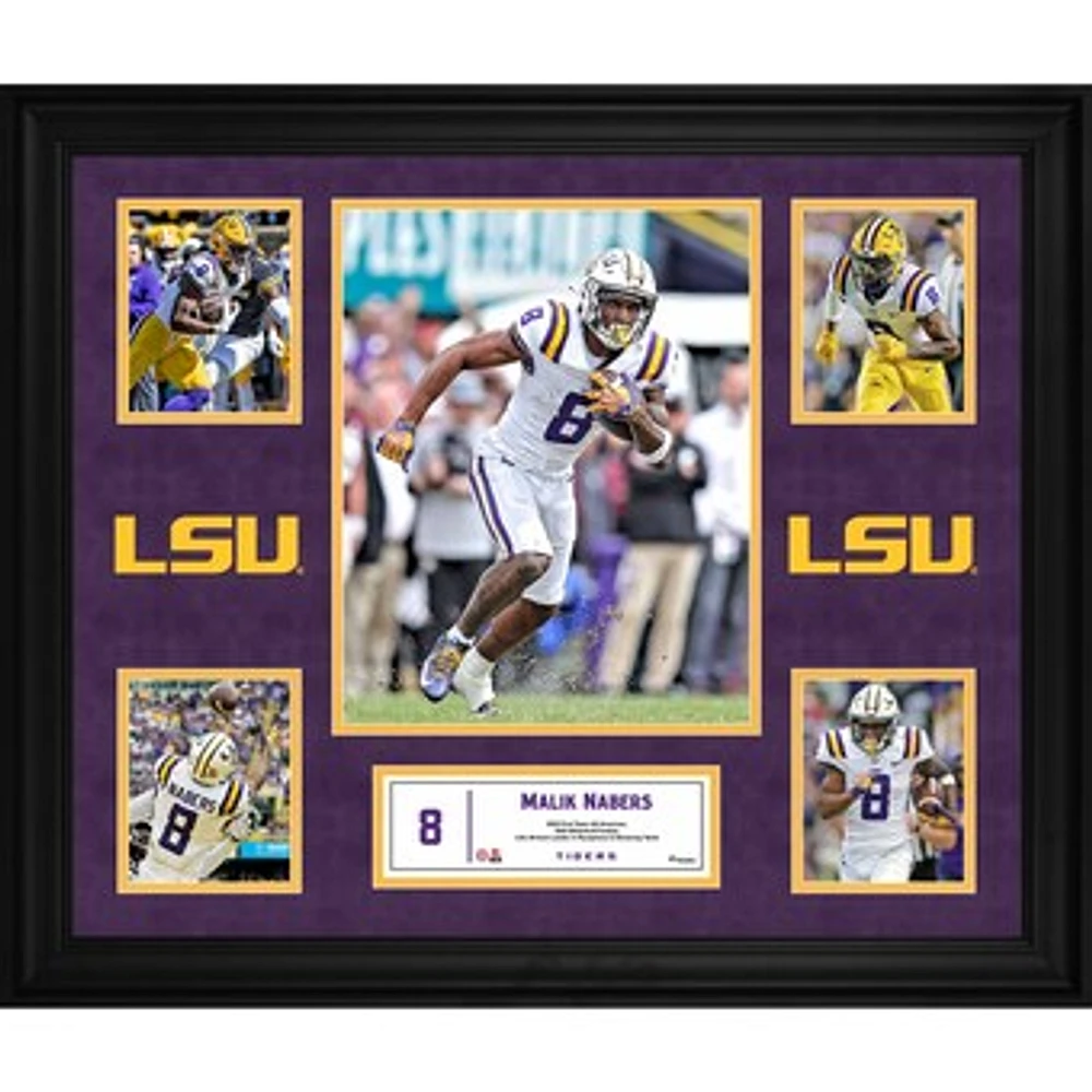 Malik Nabers LSU Tigers Framed 5-Photo Collage