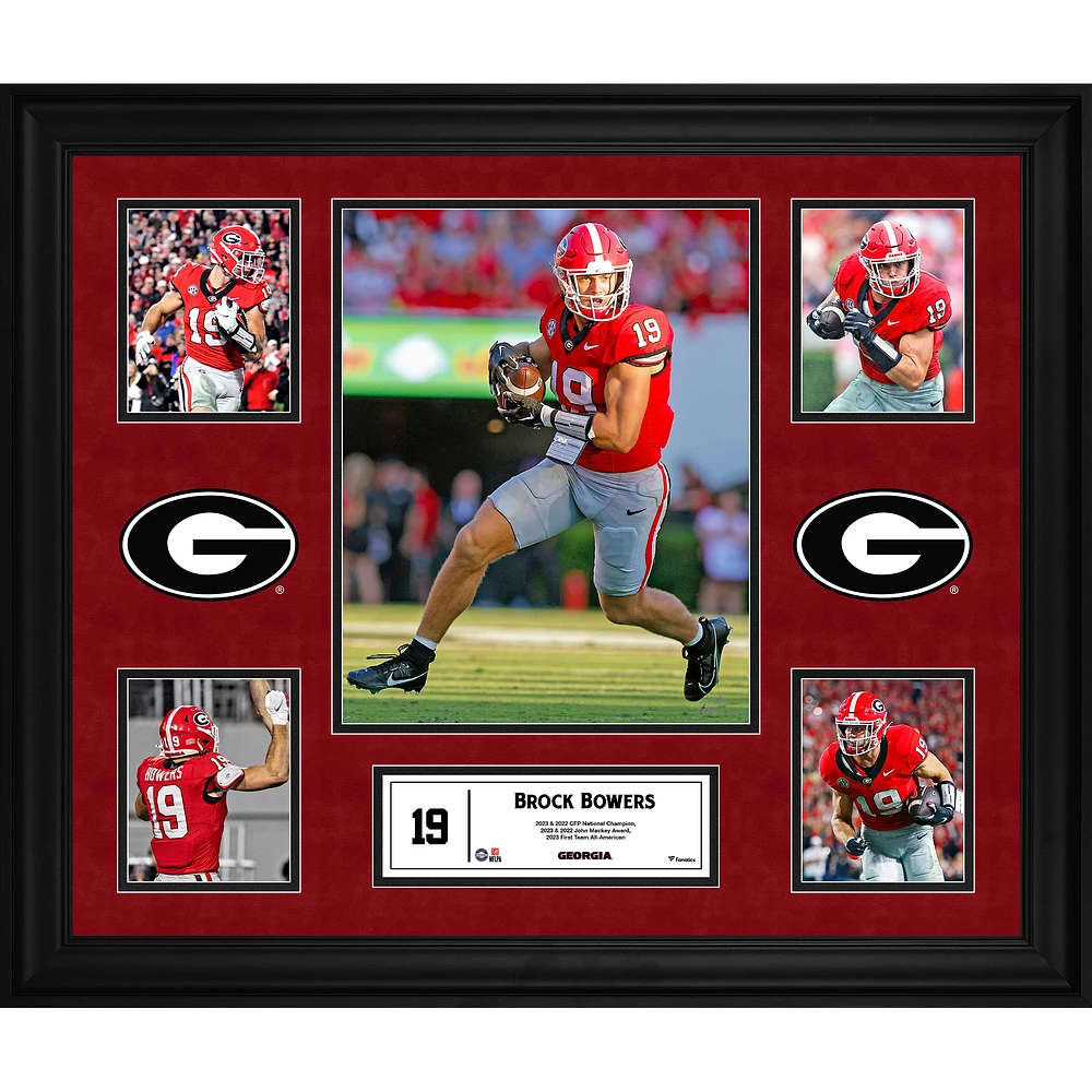 Brock Bowers Georgia Bulldogs Framed 5-Photo Collage