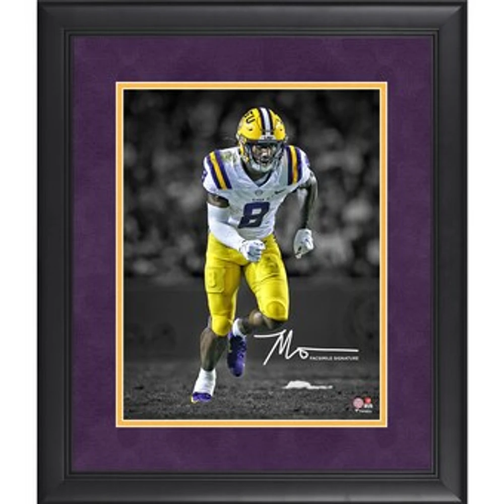 Malik Nabers LSU Tigers Facsimile Signature Framed 11" x 14" Photograph