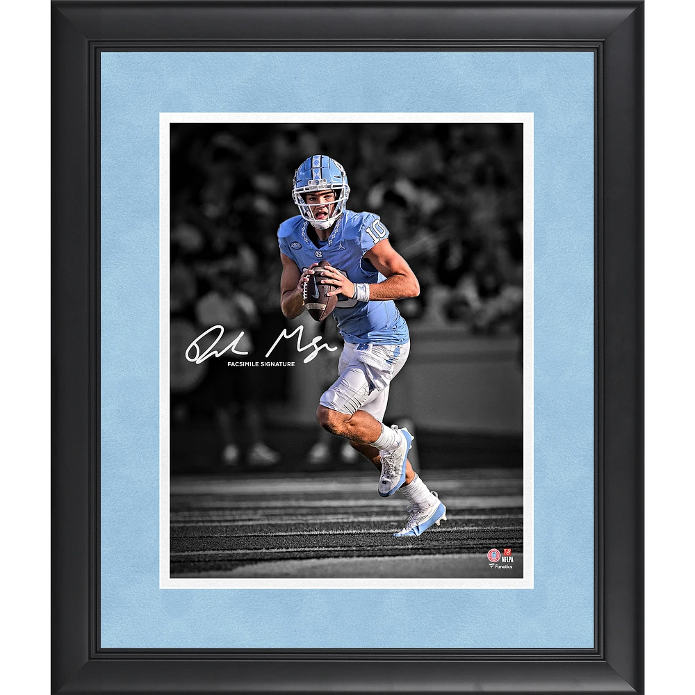 Drake Maye North Carolina Tar Heels Facsimile Signature Framed 11" x 14" Photograph