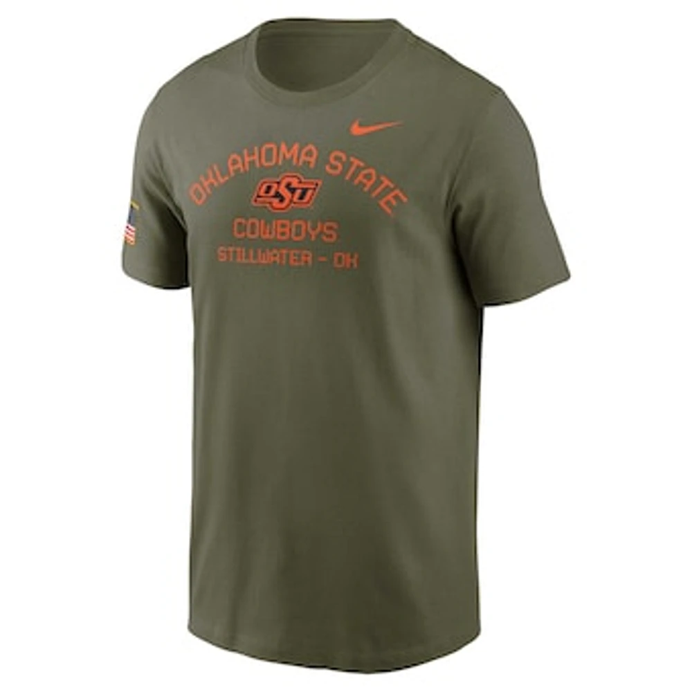 Men's Nike Olive Oklahoma State Cowboys 2024 Military Appreciation Performance T-Shirt