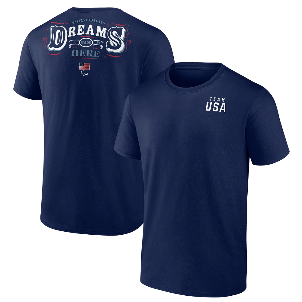 Men's Fanatics Navy U.S. Paralympics Dreams Are Made Here T-Shirt