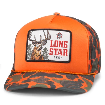 Men's American Needle Orange/Camo Lone Star Mallard Foamy Snapback Hat