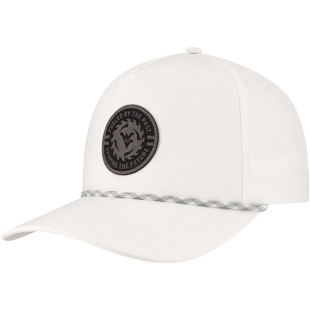Men's Legacy Athletic White West Virginia Mountaineers Built on Bravery Caddy Adjustable Hat