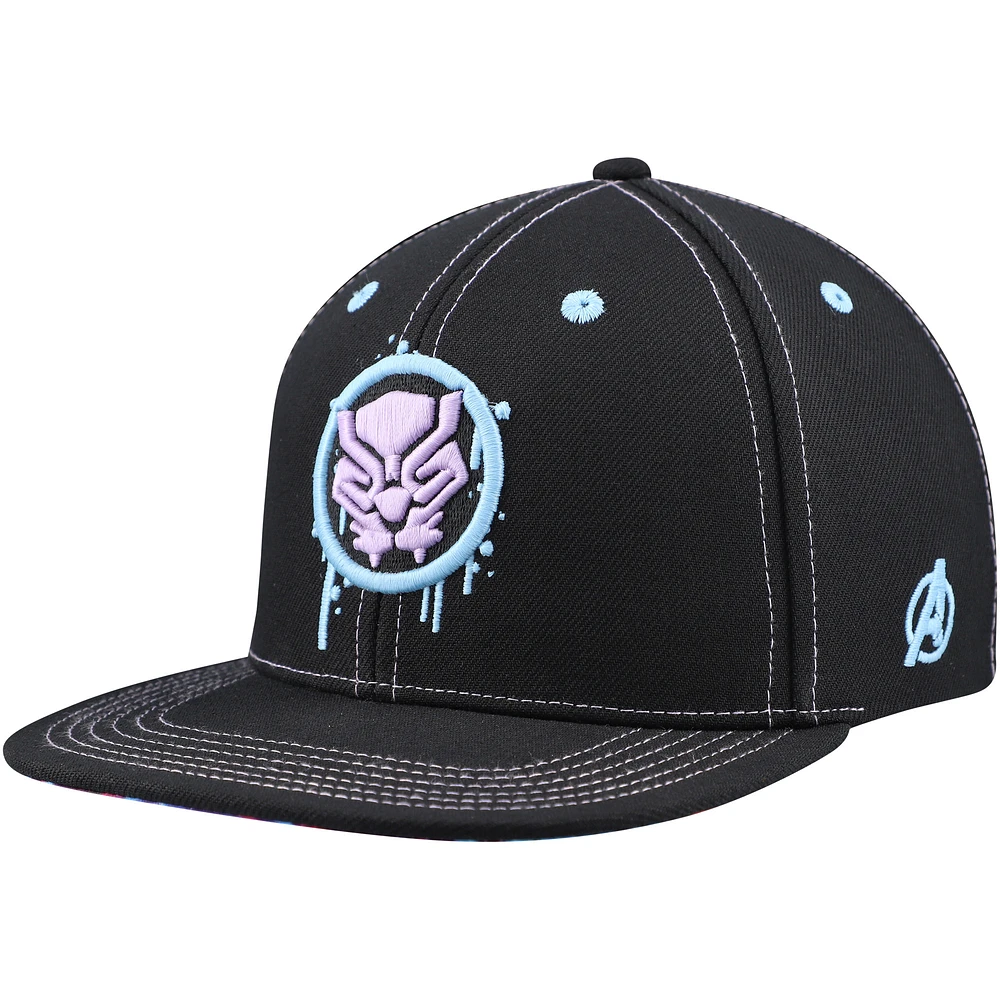 Youth Black Black Panther Glow-in-the-Dark Snapback Hat