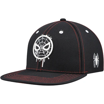 Youth Black Spider-Man Glow-in-the-Dark Snapback Hat