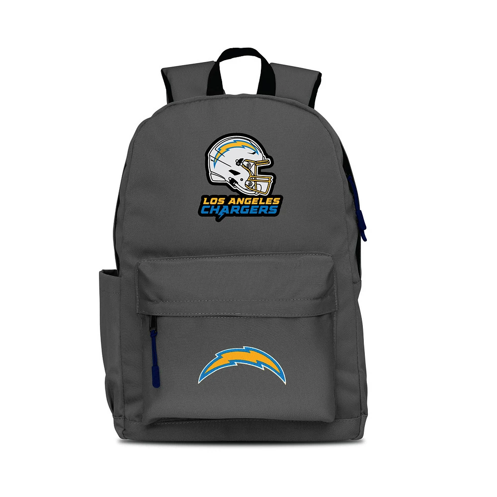 MOJO Gray Los Angeles Chargers Two Logo Campus Backpack