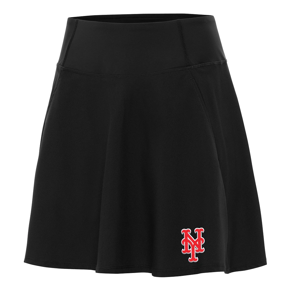 Women's Antigua Black New York Mets Chip Skort
