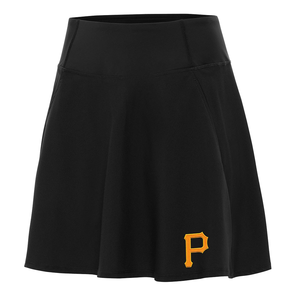 Women's Antigua Black Pittsburgh Pirates Chip Skort