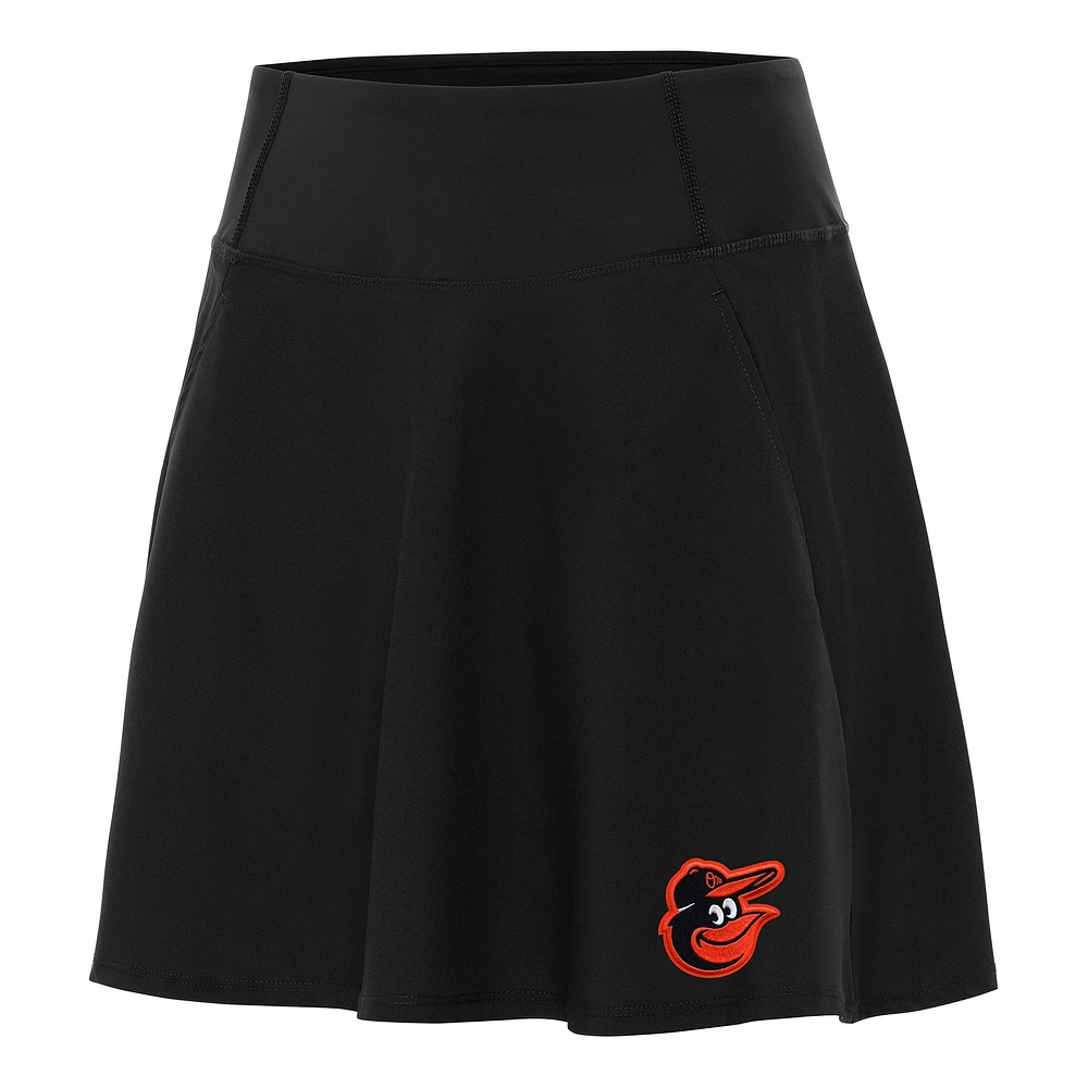 Women's Antigua Black Baltimore Orioles Chip Skort