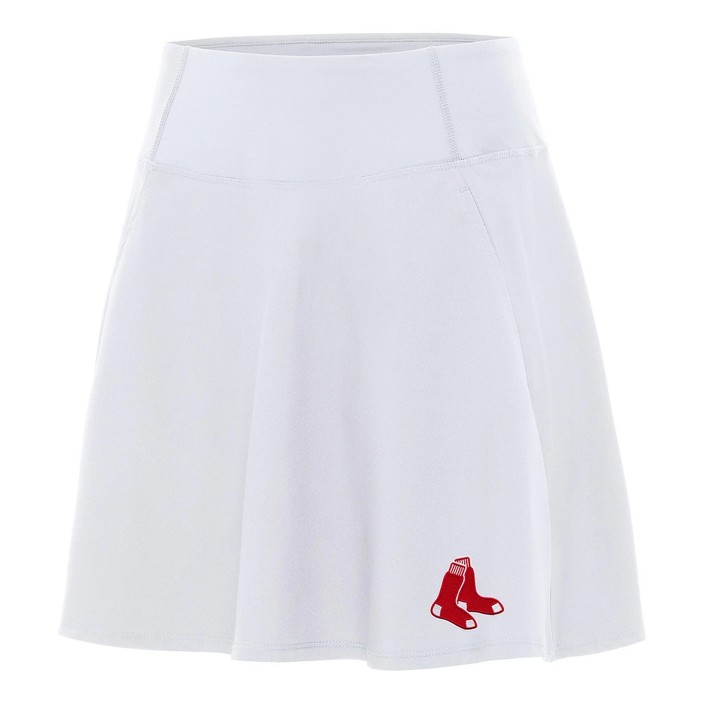 Women's Antigua White Boston Red Sox Chip Skort