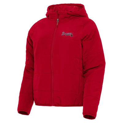 Women's Antigua Red Atlanta Braves Universe Full-Zip Hoodie Jacket
