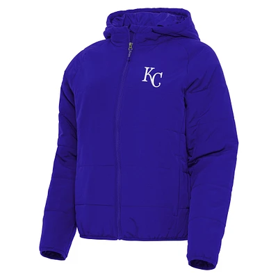 Women's Antigua Royal Kansas City Royals Universe Full-Zip Hoodie Jacket