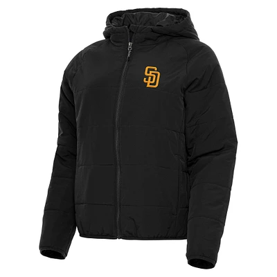 Women's Antigua Black San Diego Padres Universe Full-Zip Hoodie Jacket