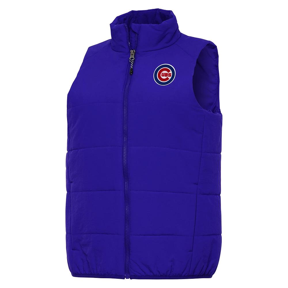 Women's Antigua Royal Chicago Cubs Experience Full-Zip Vest